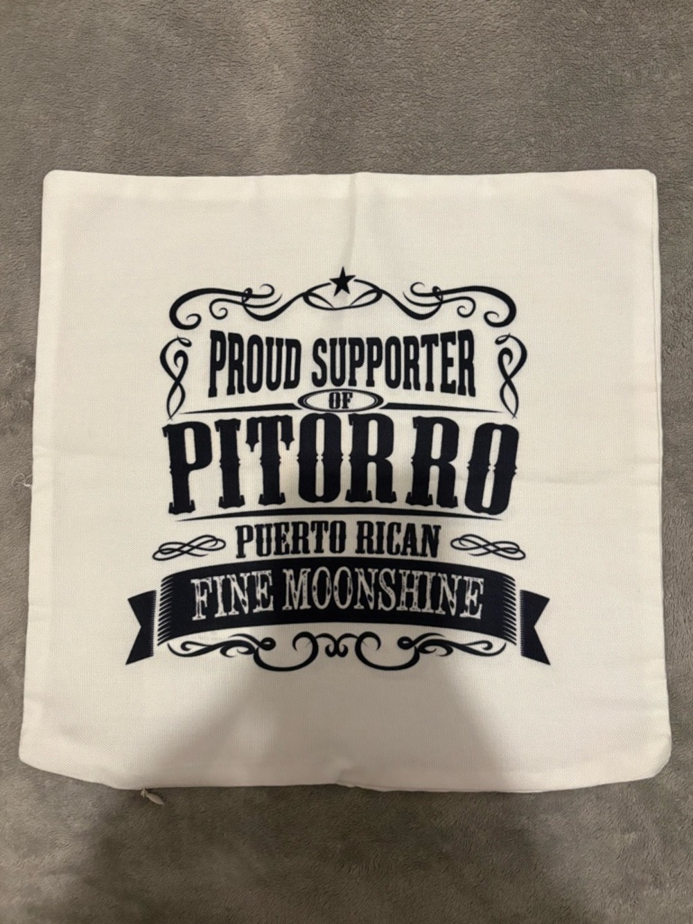 Black & White Puerto Rican Themed Cushion Cover